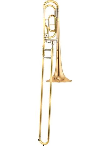 Yamaha YSL446G Intermediate Trombone, F Attachment - clear lacquered gold brass