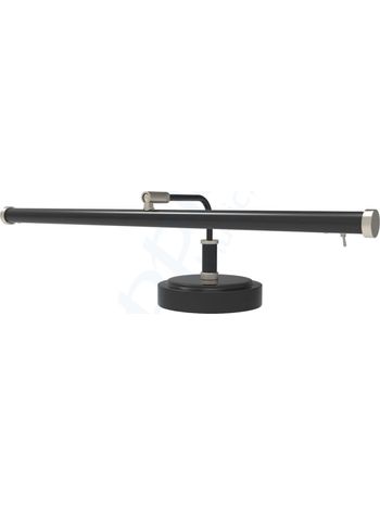 19" Short Piano Desk Lamp for tall upright pianos - Black/Satin Nickel