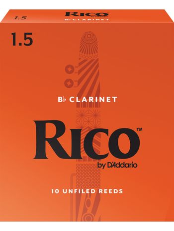 Rico Clarinet Reed 1.5; Box of 10