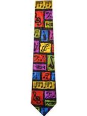 Colorful Music Note Tie