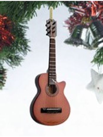 Brown Acoustic Guitar Ornament