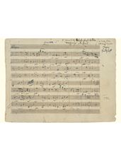 Wolfgang Amadeus Mozart Music Manuscript Greeting Card